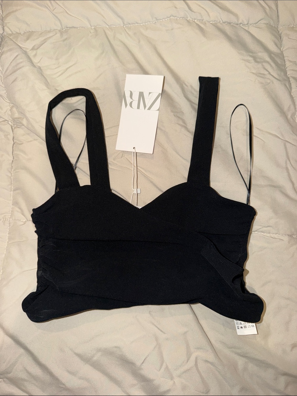 Zara Black Cropped Shirt